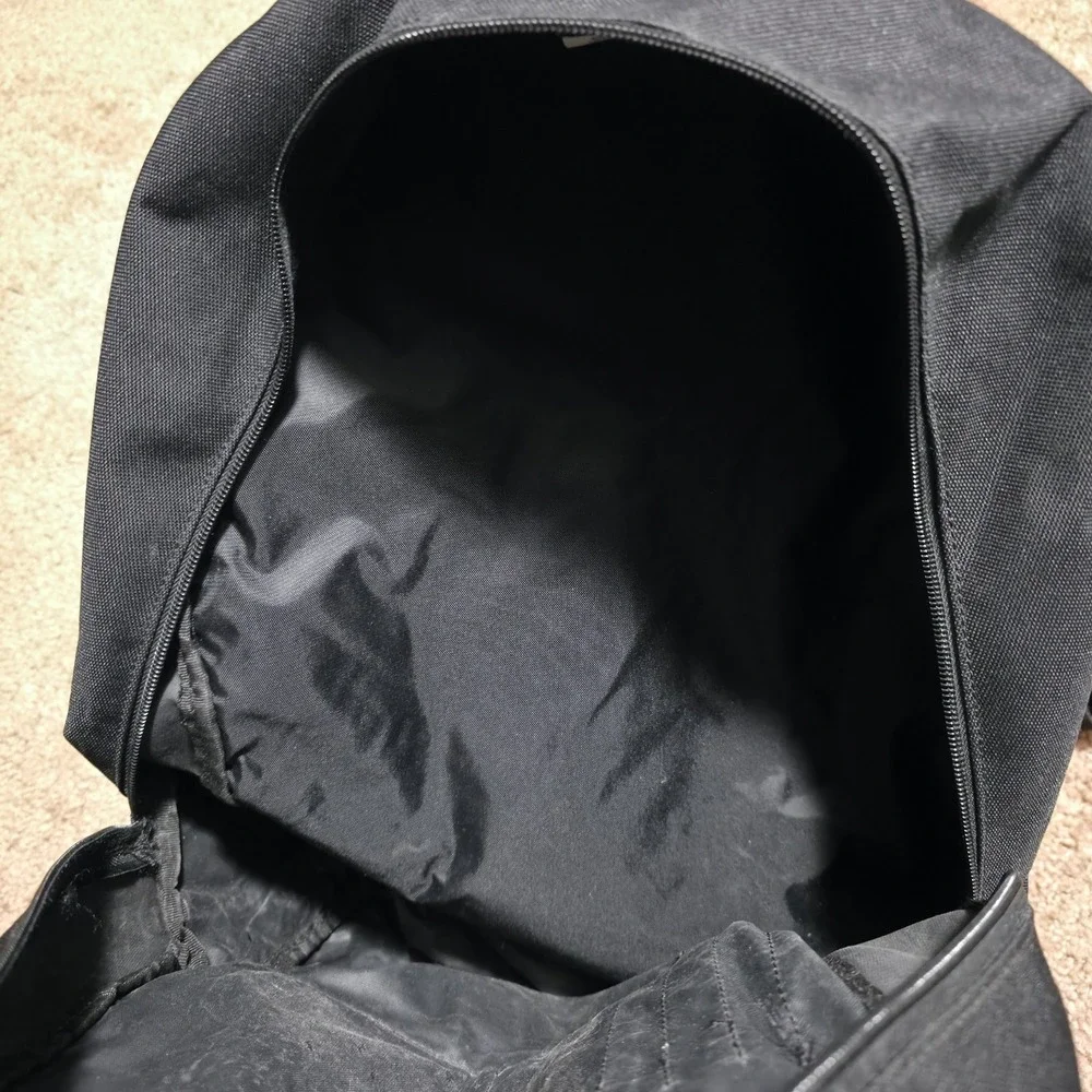 Nike Center Swoosh Backpack Black Yellow White School Work College Gym Book Bag